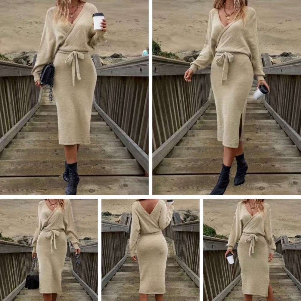 Lisa’s Shine 🌺Wrap Sweater Dress
